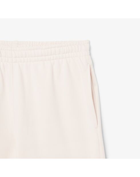 Pantalones cortos de forro polar de algodón con estampado angora/latte