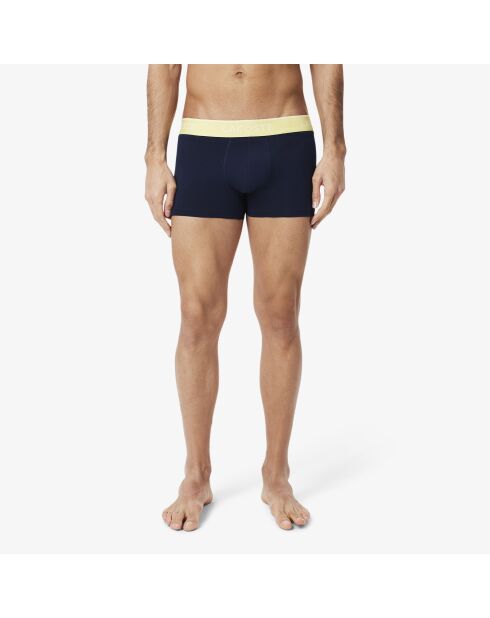 Lot de 3 boxers courts coton stretch marine/calathea/jaune-git