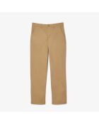 Chinobroek van katoenkeperstof met rechte pasvorm Lion