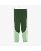 Sportliche Jogginghose im Colorblock-Design Grün/Weiß-Liamone