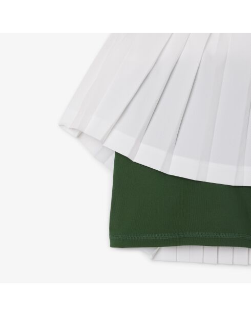 Ultradroge wit/groene geïntegreerde korte tennisrok