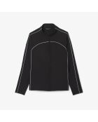 Zwart trainingsjack met uitsnijding van stretch