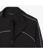 Zwart trainingsjack met uitsnijding van stretch