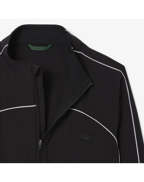 Zwart trainingsjack met uitsnijding van stretch