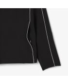 Zwart trainingsjack met uitsnijding van stretch