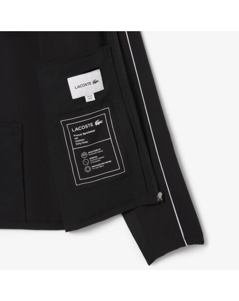 Zwart trainingsjack met uitsnijding van stretch