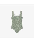 Bañador de una sola pieza con estampado verde/harina