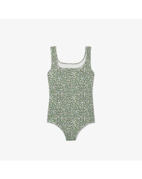Maillot de bain une pièce imprimé vert/farine