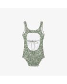 Bañador de una sola pieza con estampado verde/harina