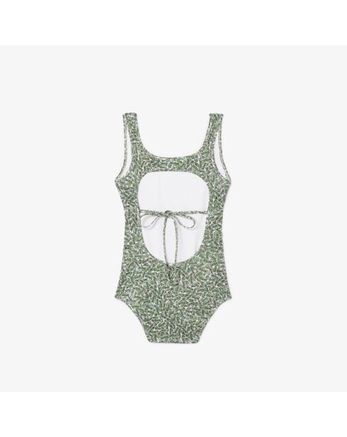 Maillot de bain une pièce imprimé vert/farine