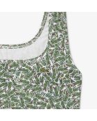 Bañador de una sola pieza con estampado verde/harina