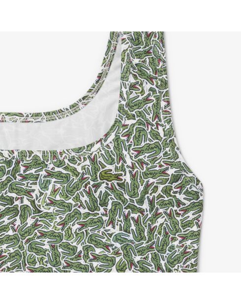 Maillot de bain une pièce imprimé vert/farine