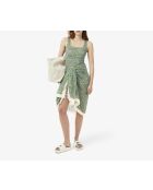 Bañador de una sola pieza con estampado verde/harina