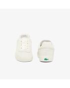 Cremefarbene Sneakers Baseshot aus Veloursleder