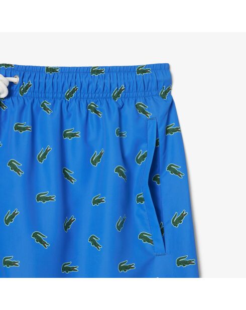 Korte zigeunerzwemshort met krokodillenprint/veelkleurig