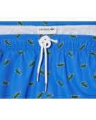 Korte zigeunerzwemshort met krokodillenprint/veelkleurig