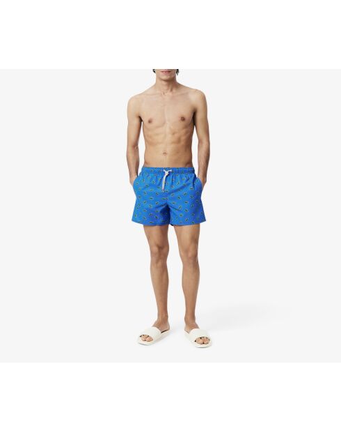 Korte zigeunerzwemshort met krokodillenprint/veelkleurig