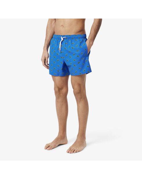 Korte zigeunerzwemshort met krokodillenprint/veelkleurig