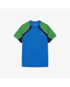 Gypsian/Calathea-marineblauw Ultra Dry tennist-shirt met kleurvlakken