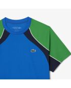 Gypsian/Calathea-marineblauw Ultra Dry tennist-shirt met kleurvlakken