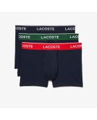 Set van 3 korte boxershorts met blauw/groen-rood-marineblauw logo