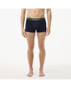 Set van 3 korte boxershorts met blauw/groen-rood-marineblauw logo