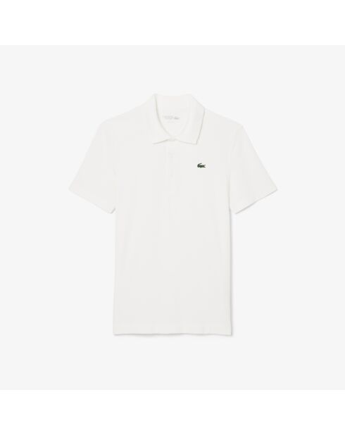 Polo da golf Petit Piqué bianca con protezione UV