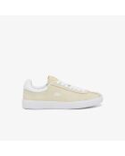 Baseshot lichtgeel/witte suède sneakers