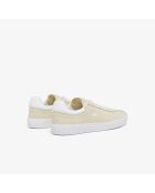 Baseshot lichtgeel/witte suède sneakers