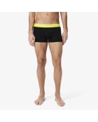 Lot de 3 boxers courts coton stretch noir/grenadine/ananas