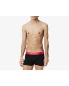 Lot de 3 boxers courts coton stretch noir/grenadine/ananas
