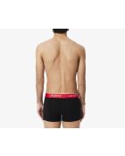 Lot de 3 boxers courts coton stretch noir/grenadine/ananas