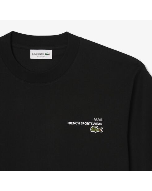 Schwarzes T-Shirt aus Jersey mit bedrucktem Muster