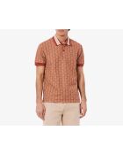 Oranje katoenen Oxford-overhemd met knoopsluiting