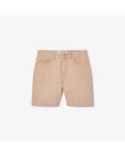 Korte broek van gewassen latte dyed denim