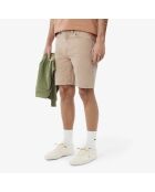 Korte broek van gewassen latte dyed denim