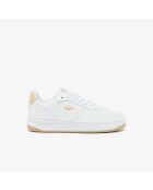 Sneakers L001 Set in pelle bianca/naturale