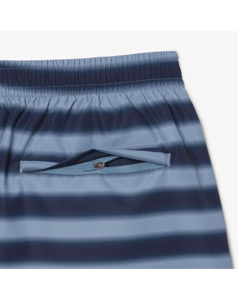 Limest/Falcon-navy gestreifte kurze Badeshorts