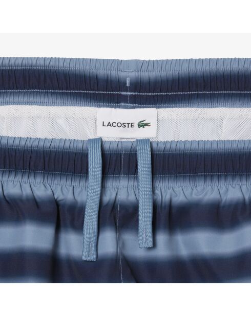 Limest/Falcon-navy gestreifte kurze Badeshorts
