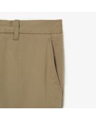 Schmal zulaufende Chinohose aus Stretchbaumwolle mit Löwe