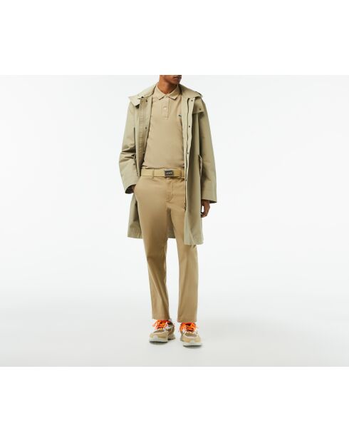 Schmal zulaufende Chinohose aus Stretchbaumwolle mit Löwe