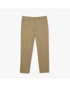 Schmal zulaufende Chinohose aus Stretchbaumwolle mit Löwe