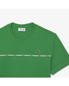 T-Shirt aus Baumwolljersey mit Calathea-Rand