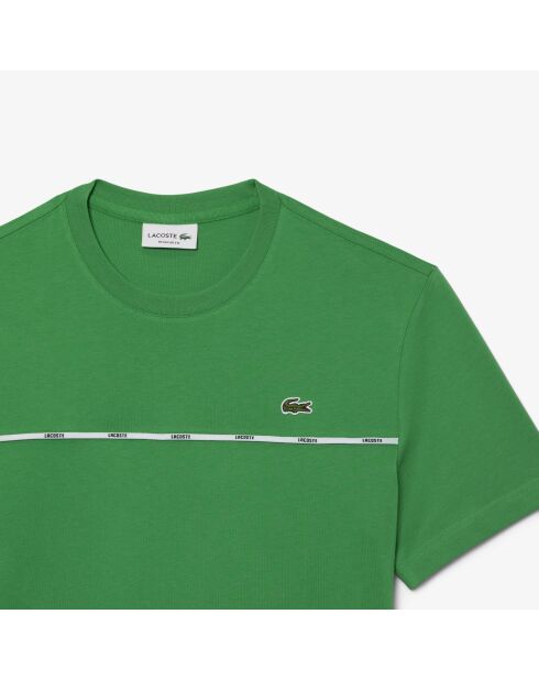 T-Shirt aus Baumwolljersey mit Calathea-Rand