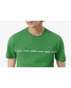 T-Shirt aus Baumwolljersey mit Calathea-Rand