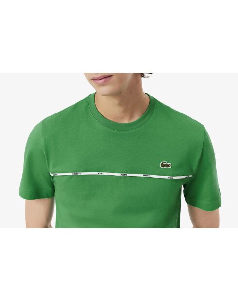 T-Shirt aus Baumwolljersey mit Calathea-Rand