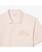 L.12.12 poloshirt met klassieke pasvorm en angora/latte-print