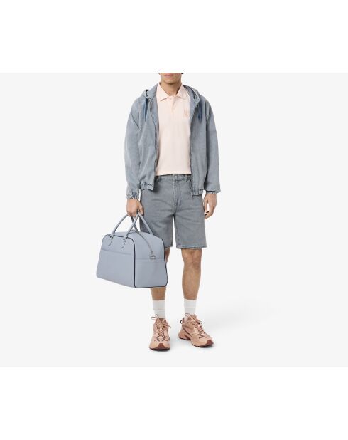 L.12.12 poloshirt met klassieke pasvorm en angora/latte-print