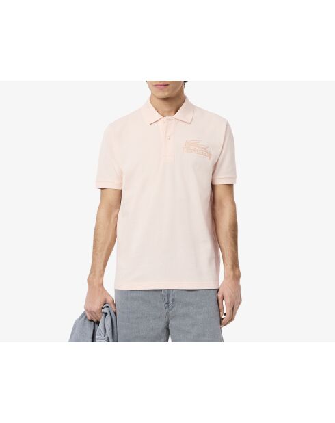 L.12.12 poloshirt met klassieke pasvorm en angora/latte-print