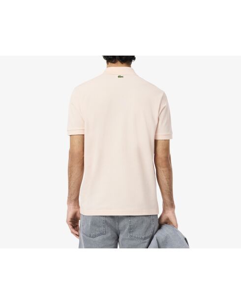 L.12.12 poloshirt met klassieke pasvorm en angora/latte-print